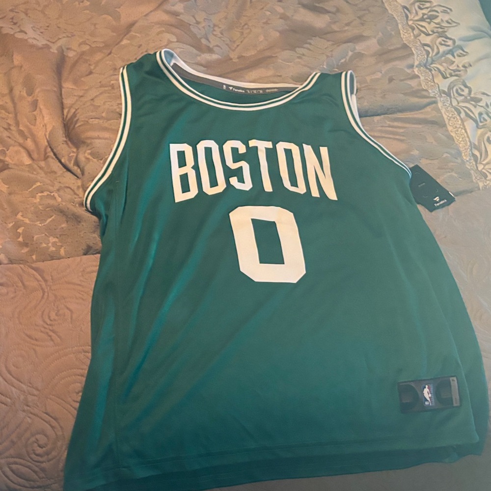 Fanatics Green Boston Basketball Jersey with White Trim